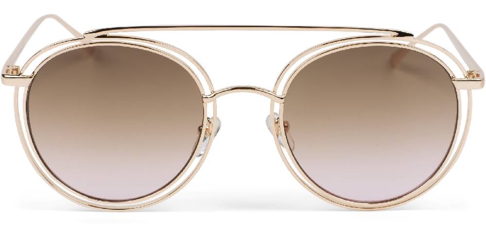 Stylebreaker Oversize Sonnenbrille mit runden Gläsern und doppeltem Rahmen Rabatt
