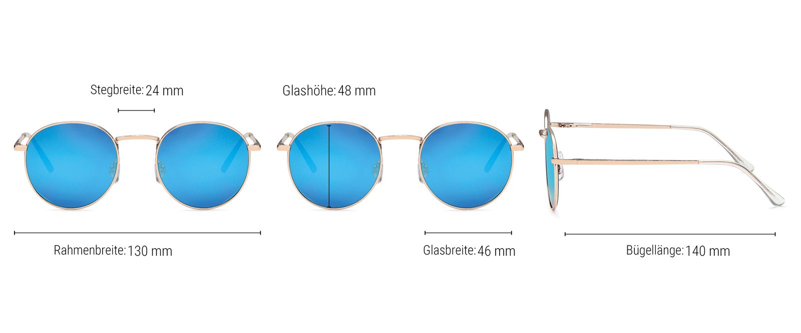Stylebreaker Sonnenbrille Pantobrille rund Flash Sale