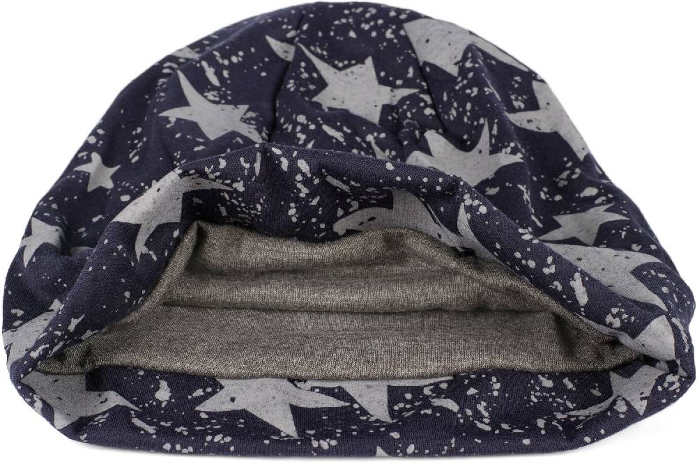 Stylebreaker Beanie Mütze mit Sterne Splat Style Print Neuheiten