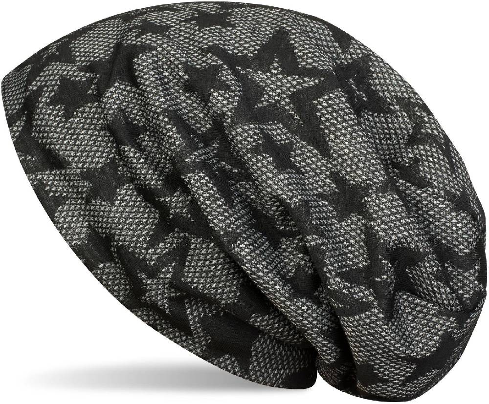 Stylebreaker Beanie mit Stern Print gemustert Schlussverkauf