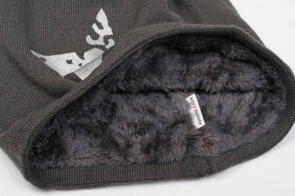 Stylebreaker Feinstrick Beanie mit Vintage Stern Exklusivangebot