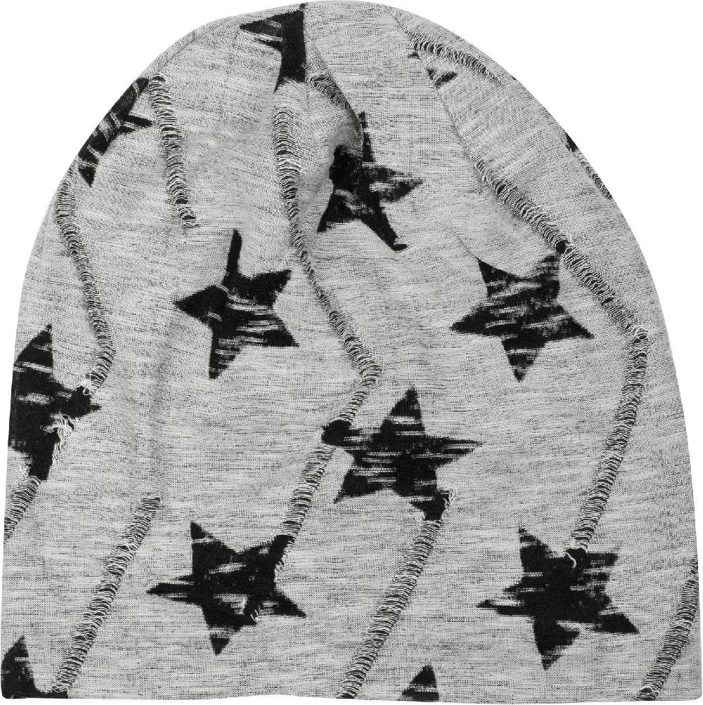 Stylebreaker Beanie Melange mit Sterne Print Neuheiten