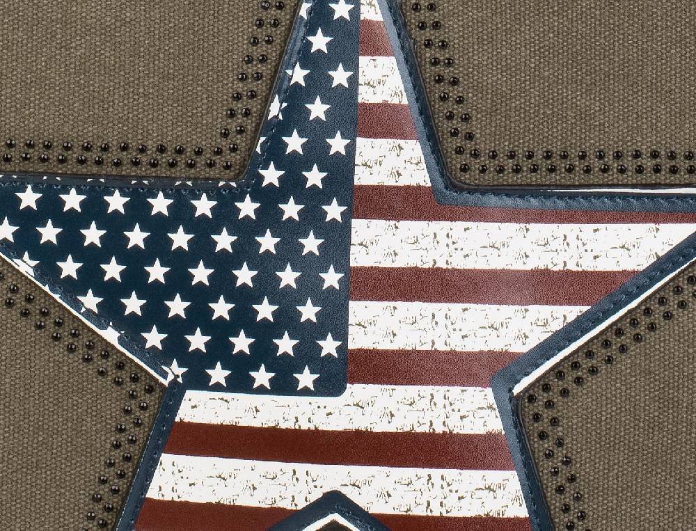 Stylebreaker Umhängetasche mit USA Stern Applikation Saisonale Angebote