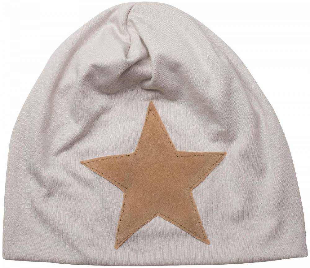 Stylebreaker Beanie mit aufgenähtem Kunstleder Stern Begrenzte Freigabe