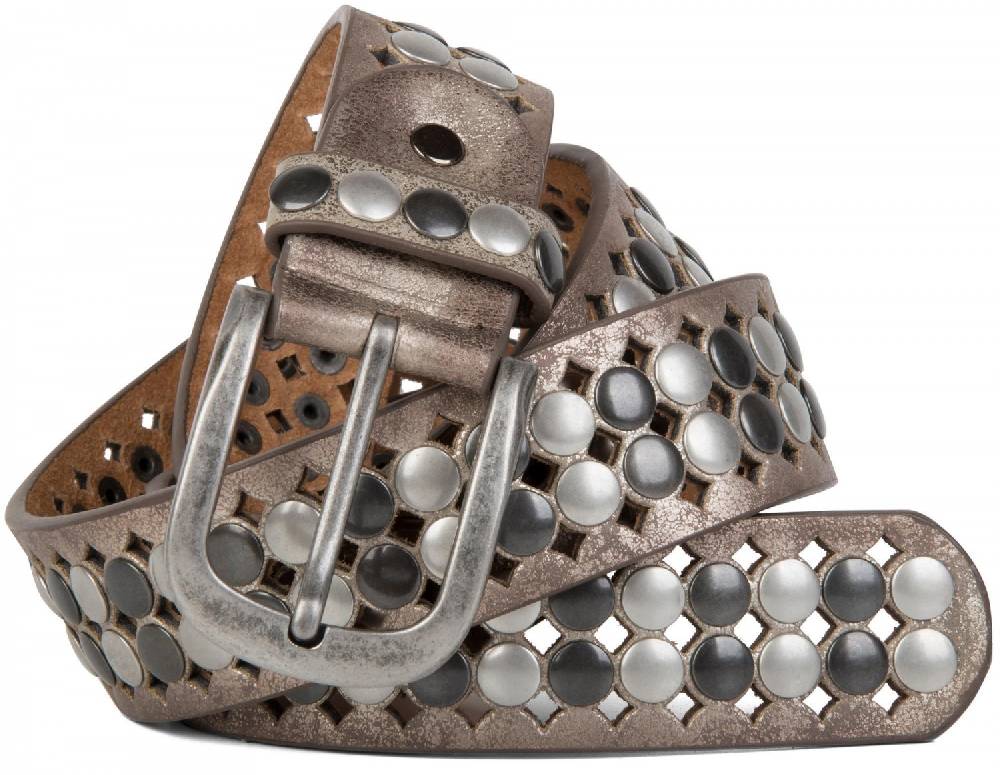 Stylebreaker Nietengürtel mit all over Perforation 50% Rabatt mit kostenlosem Versand
