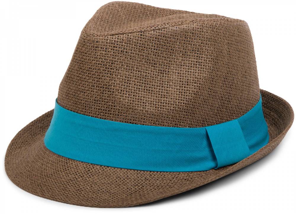 Stylebreaker Trilby Hut mit farbigem Zierband Speichern exportieren