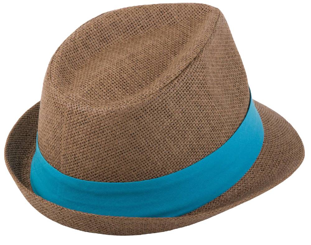 Stylebreaker Trilby Hut mit farbigem Zierband Speichern exportieren