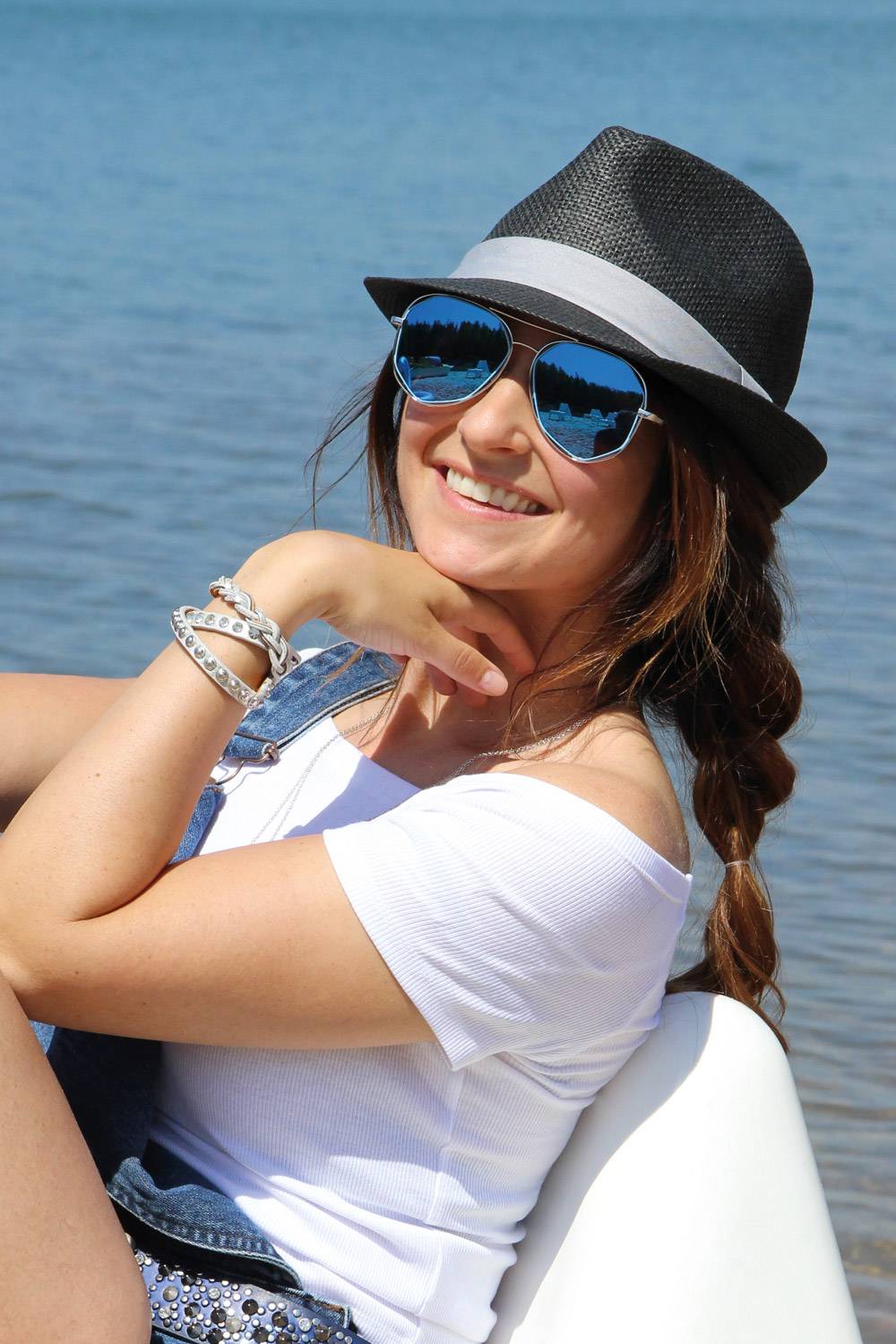 Stylebreaker Trilby Hut mit farbigem Zierband Speichern exportieren