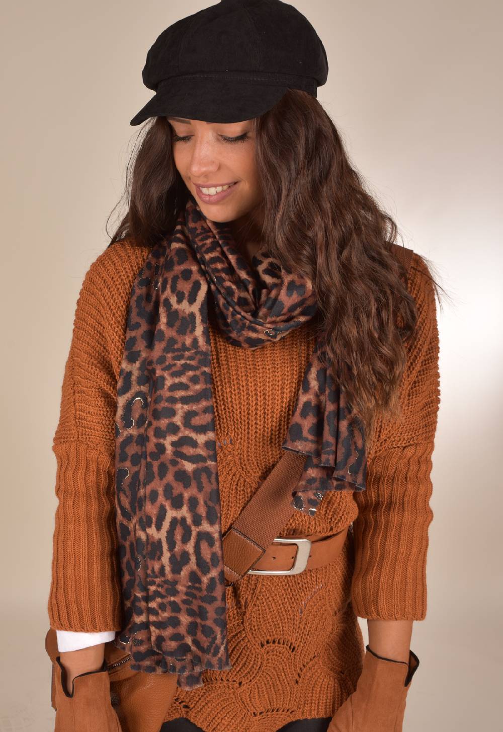 Stylebreaker Schal Leoparden Muster Metallic Details Hotsell