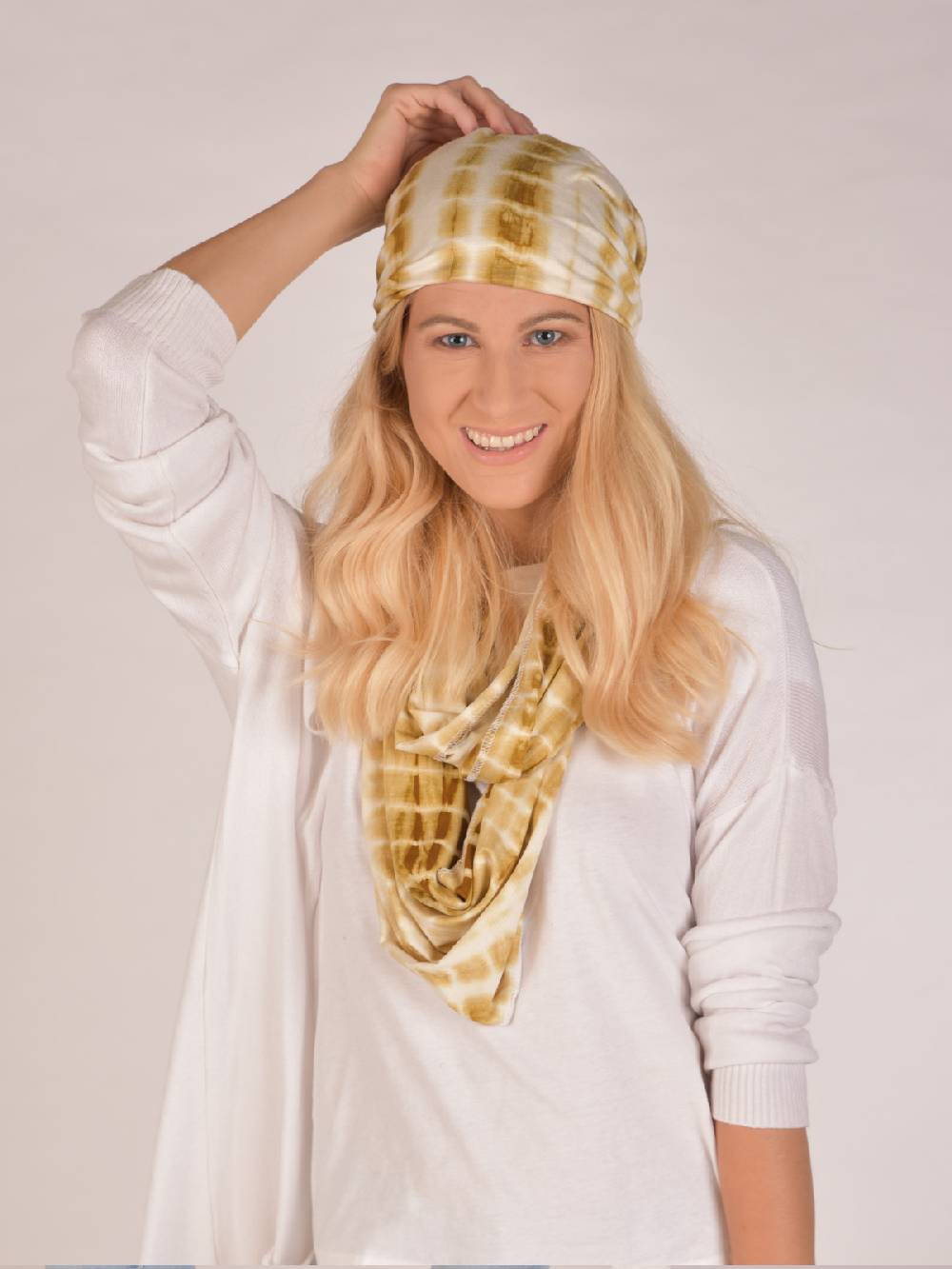 Stylebreaker Beanie Mütze Batik Streifen Fabrikverkauf