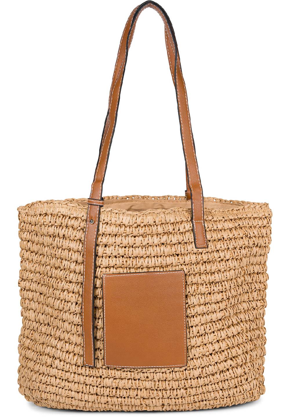 Stylebreaker Korbflecht Schultertasche - Basttasche Günstig kaufen