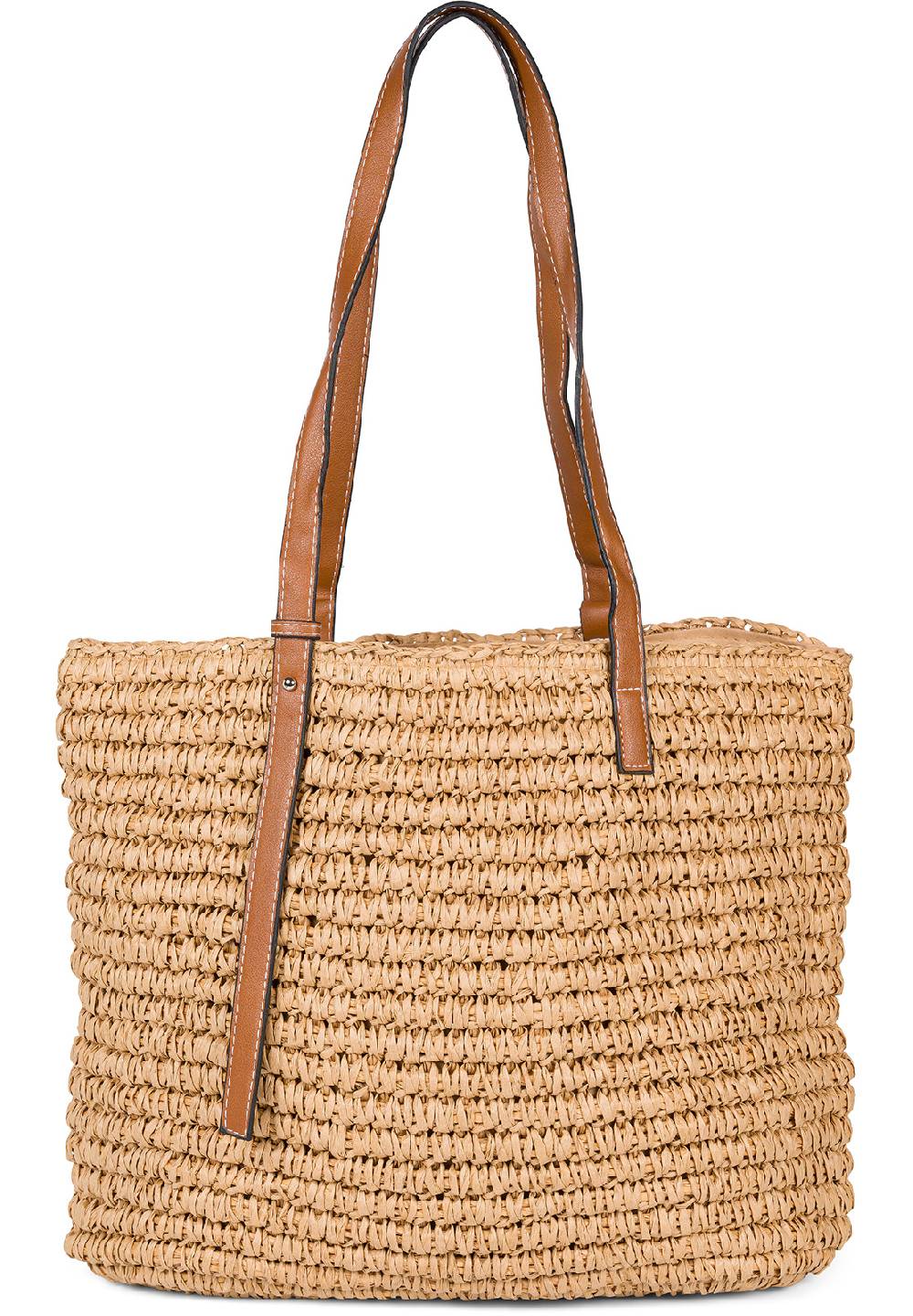 Stylebreaker Korbflecht Schultertasche - Basttasche Günstig kaufen