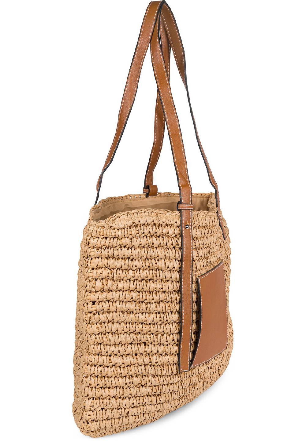 Stylebreaker Korbflecht Schultertasche - Basttasche Günstig kaufen