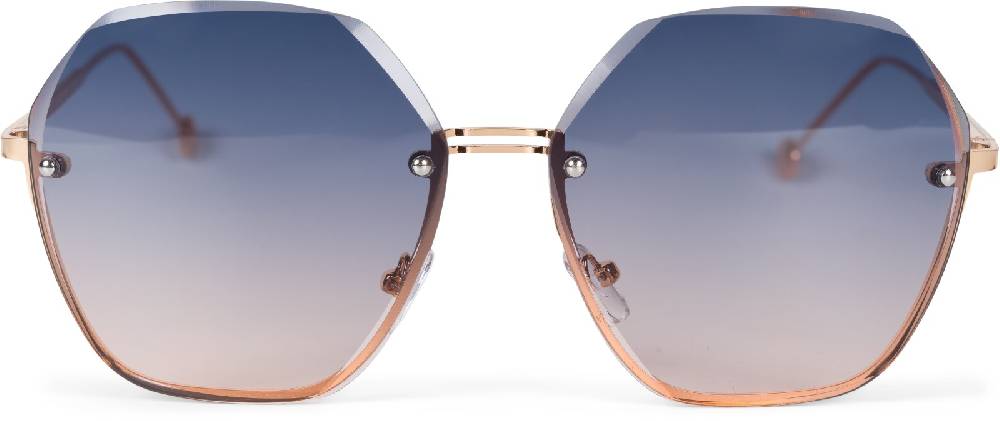 Stylebreaker Ovale Oversize Sonnenbrille Diamant Schliff Rahmenlos Versandkostenfrei