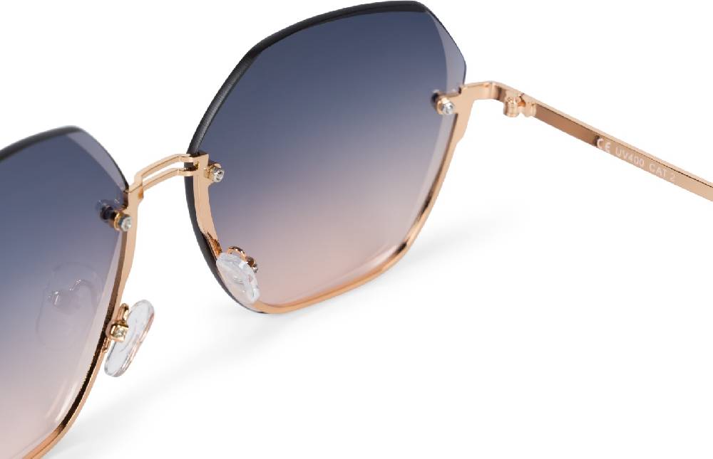 Stylebreaker Ovale Oversize Sonnenbrille Diamant Schliff Rahmenlos Versandkostenfrei