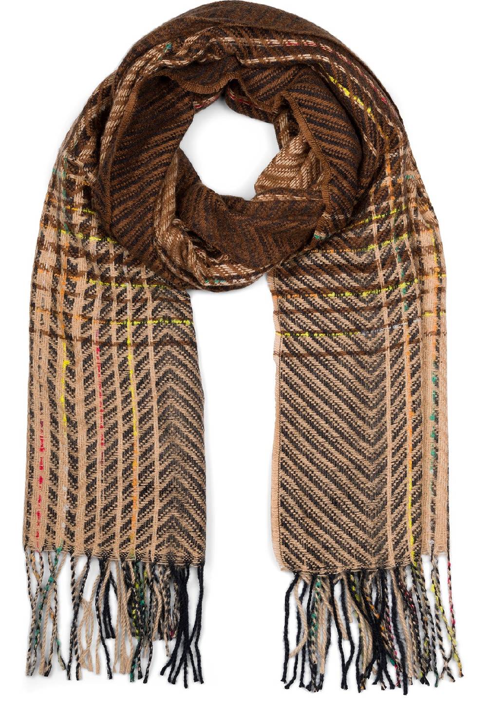 Stylebreaker Feinstrick Schal Zick-Zack gestreift Bestseller