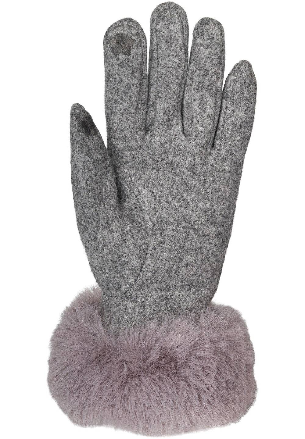 Stylebreaker Touchscreen Handschuhe mit Kunstfell VIP-Rabatte