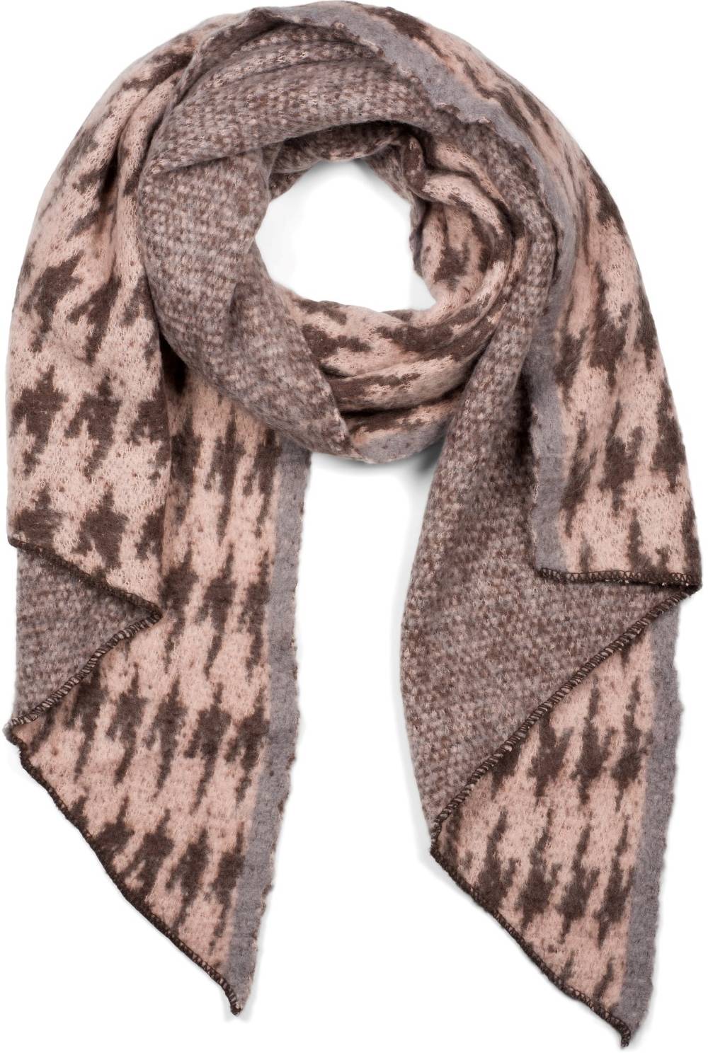 Stylebreaker Asymmetrischer Web Schal mit Pepita Hahnentritt Muster Wochenangebot