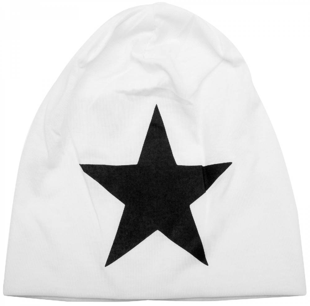 Stylebreaker Beanie mit Stern Print Letzter Tag