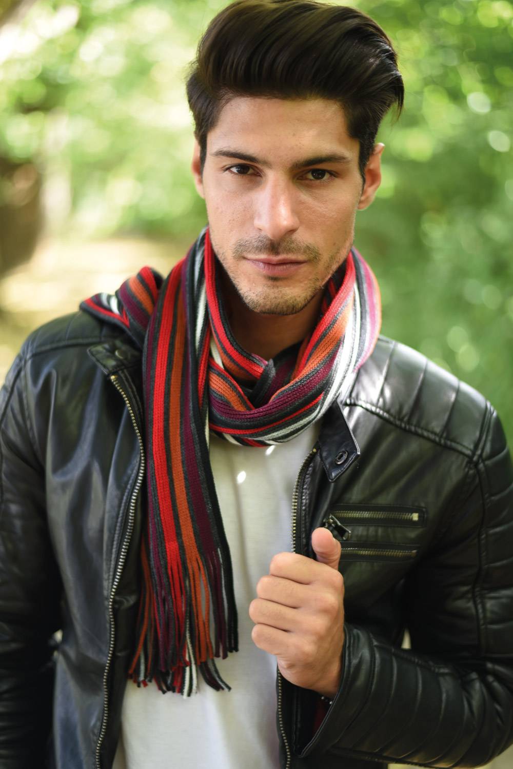 Stylebreaker Feinstrick Schal mit Streifen Muster und Fransen Limitierter Zeitrabatt