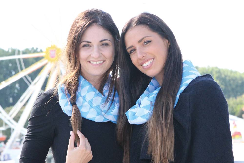 Stylebreaker Loop mit blau weißem Rauten Muster Fabrikpreis
