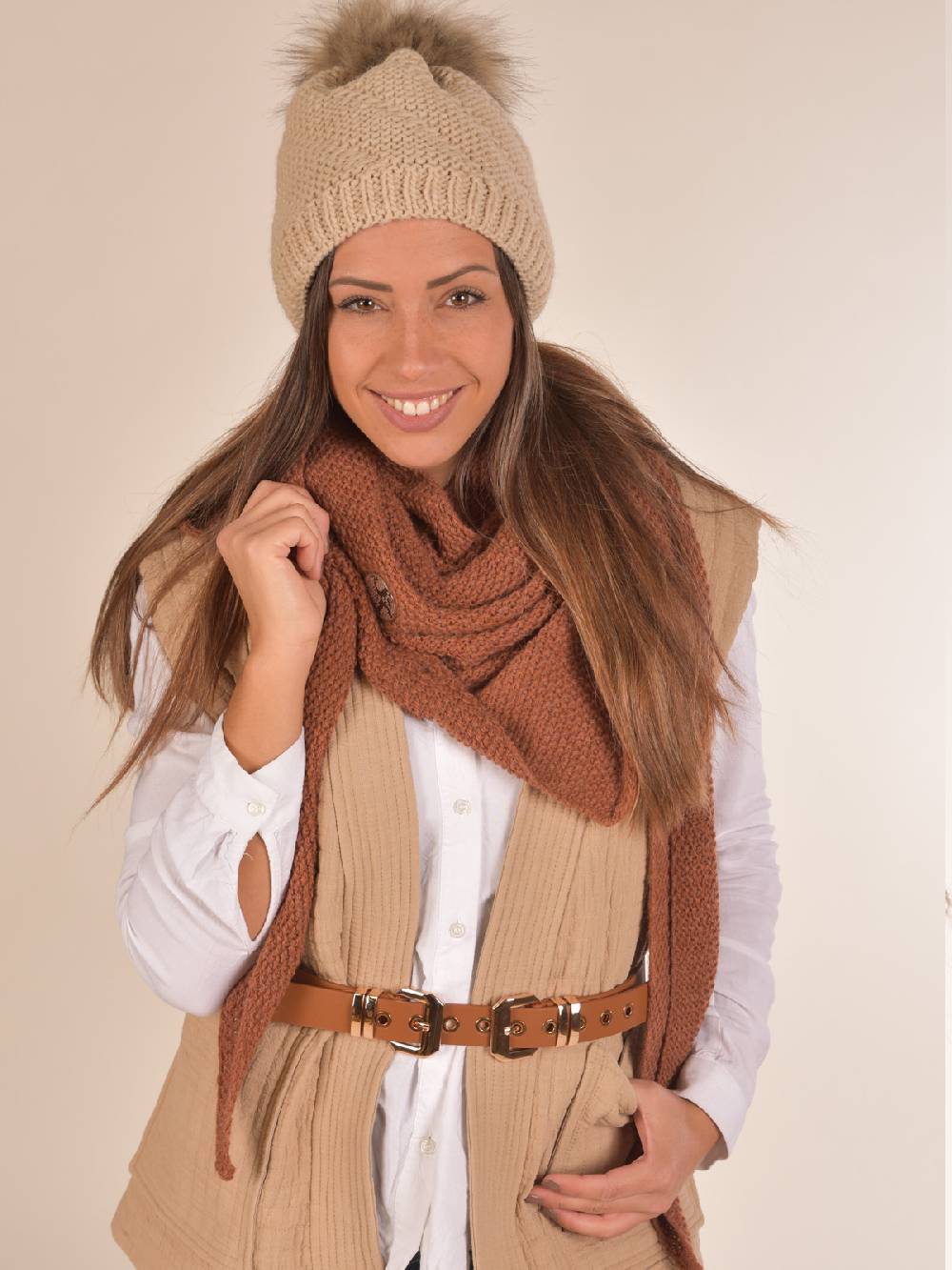 Stylebreaker Doppel Schnallen Gürtel mit goldenen Metall Details Versandkostenfrei