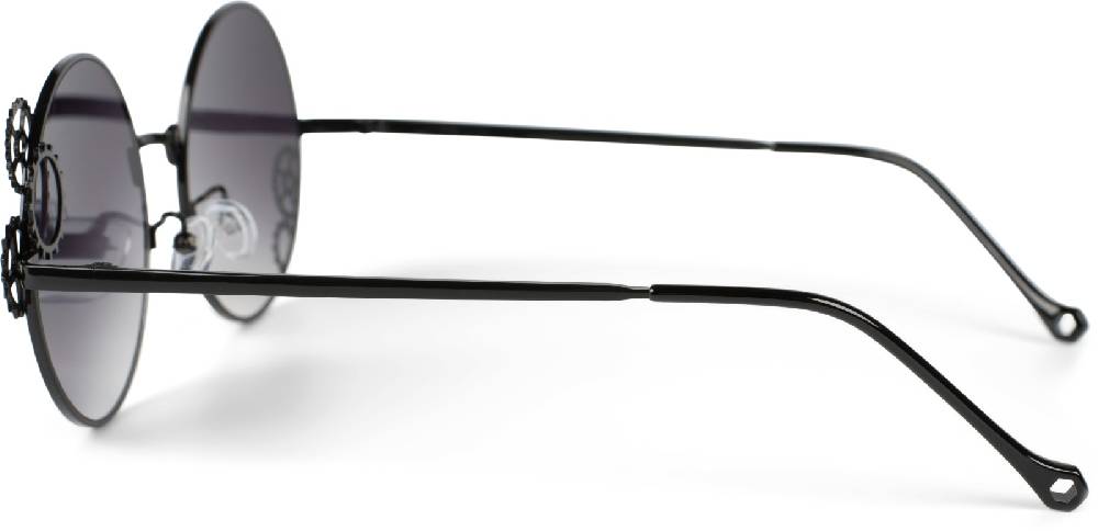 Stylebreaker Runde Sonnenbrille mit Zahnrad Applikation Exklusivangebot