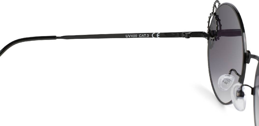 Stylebreaker Runde Sonnenbrille mit Zahnrad Applikation Exklusivangebot