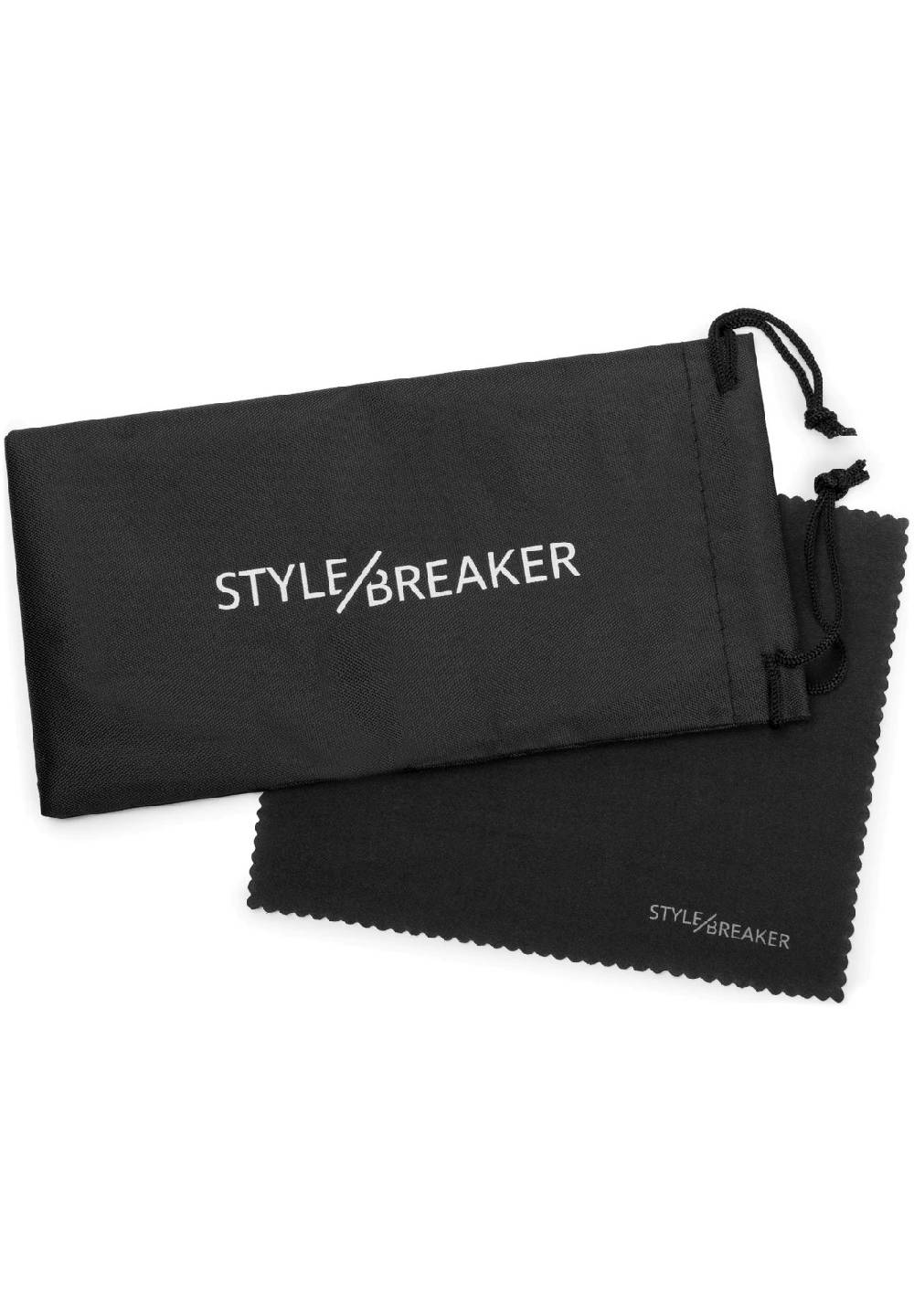 Stylebreaker Rahmenlose Rechteckige Sonnenbrille mit Diamant Schliff Cyber Monday