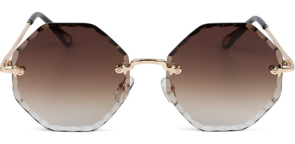 Stylebreaker Rahmenlose Runde Sonnenbrille mit Diamant Schliff Vatertagsangebot
