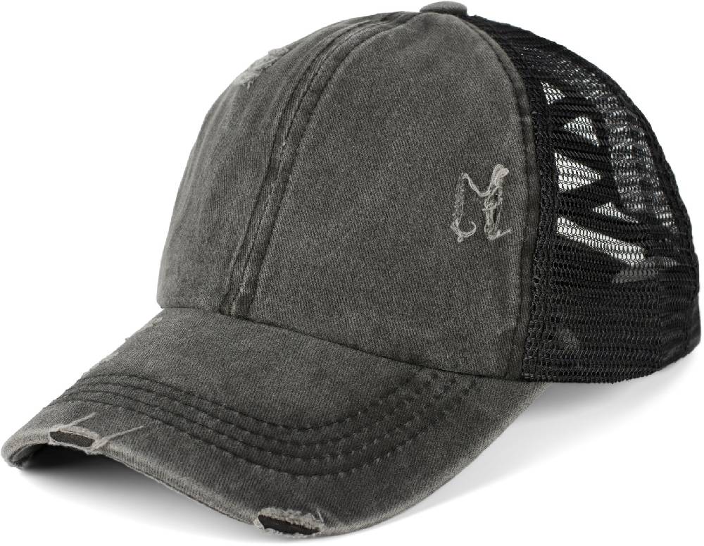 Stylebreaker Ponytail Baseball Cap Used Look mit Mesh Einsatz Zeitlich begrenztes Angebot