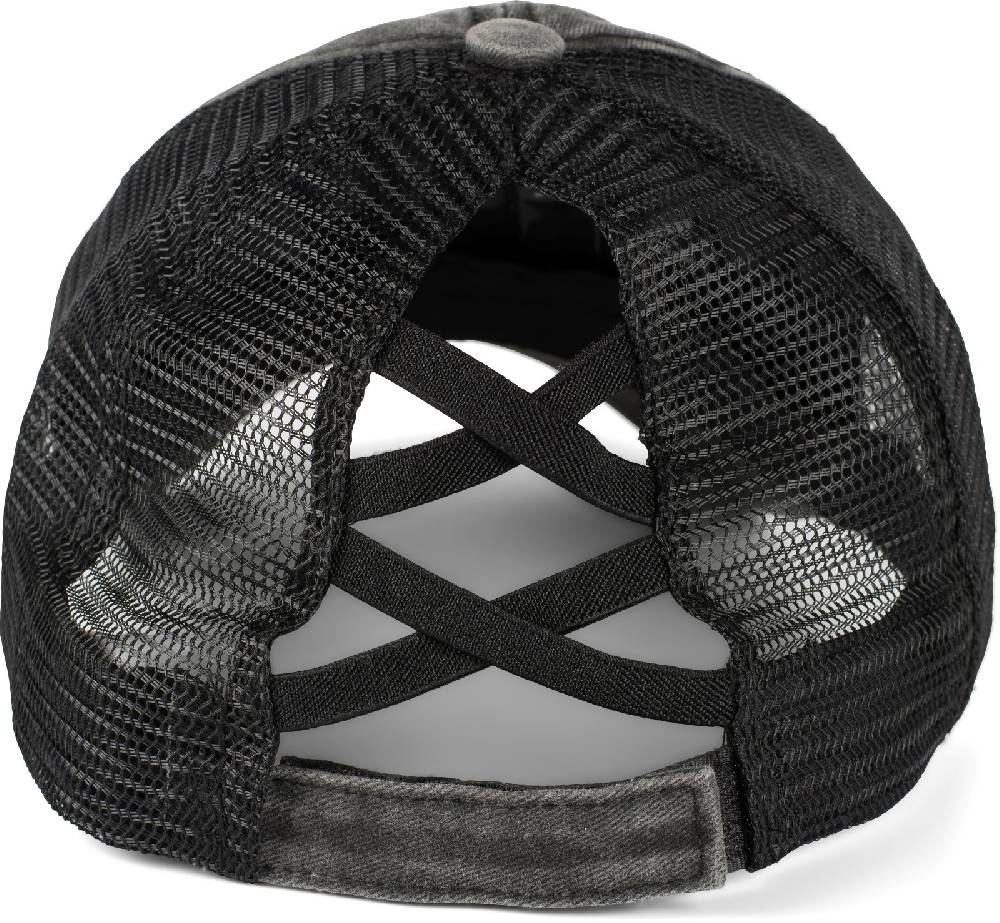 Stylebreaker Ponytail Baseball Cap Used Look mit Mesh Einsatz Zeitlich begrenztes Angebot