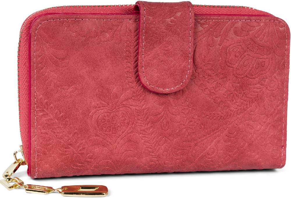 Stylebreaker Geldbörse mit Paisley Blumen Blüten Prägung