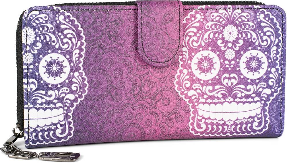 Stylebreaker Große Geldbörse Sugar Skull Totenkopf Räumungsverkauf
