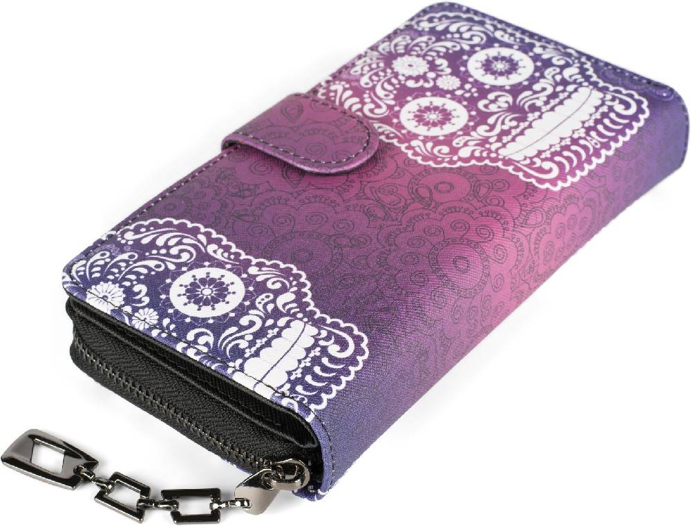 Stylebreaker Große Geldbörse Sugar Skull Totenkopf Räumungsverkauf