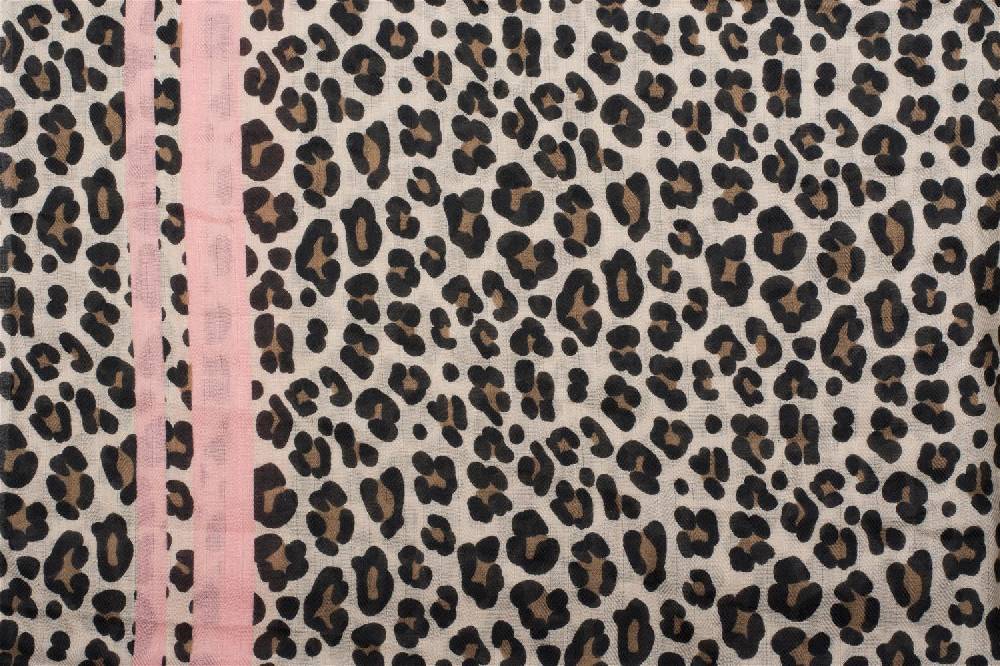 Stylebreaker Weicher Schal mit Leoparden Print und Streifen Kauf eins, bekomm eins gratis