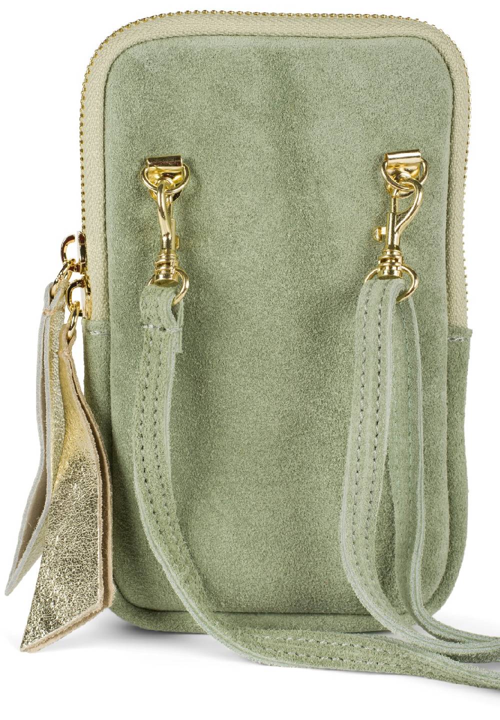 Stylebreaker Echtleder Handy Umhängetasche Veloursleder Wochenangebot