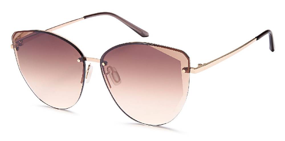 Stylebreaker Cateye Sonnenbrille Diamant Schliff Rahmenlos Begrenzte Freigabe