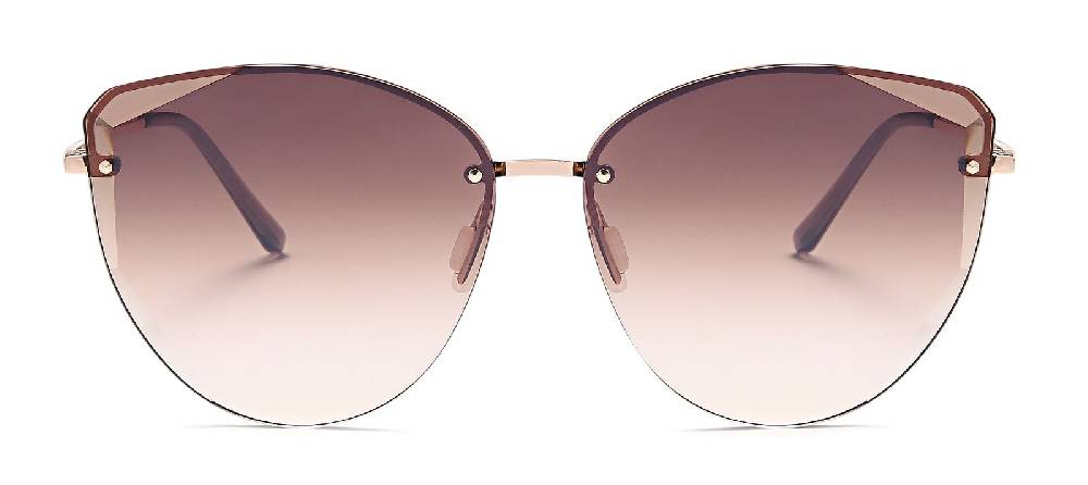 Stylebreaker Cateye Sonnenbrille Diamant Schliff Rahmenlos Begrenzte Freigabe