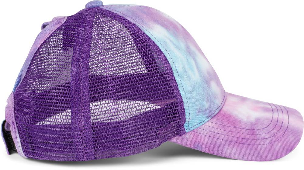 Stylebreaker Ponytail Baseball Cap Batik mit Mesh Einsatz Neueste Stile
