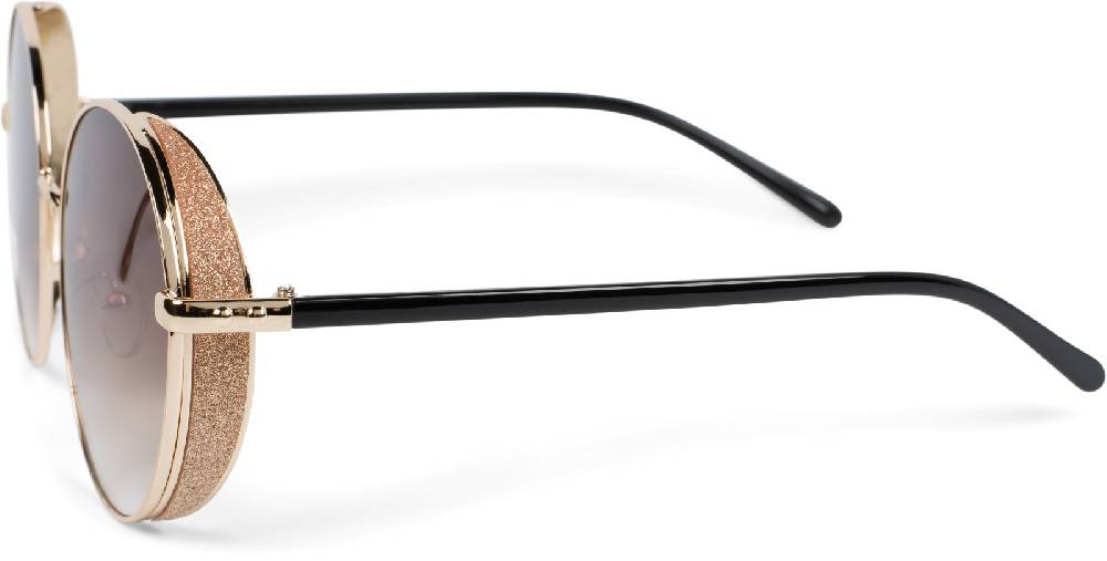 Stylebreaker Runde Sonnenbrille mit Glitzer Side Shield Letzter Tag