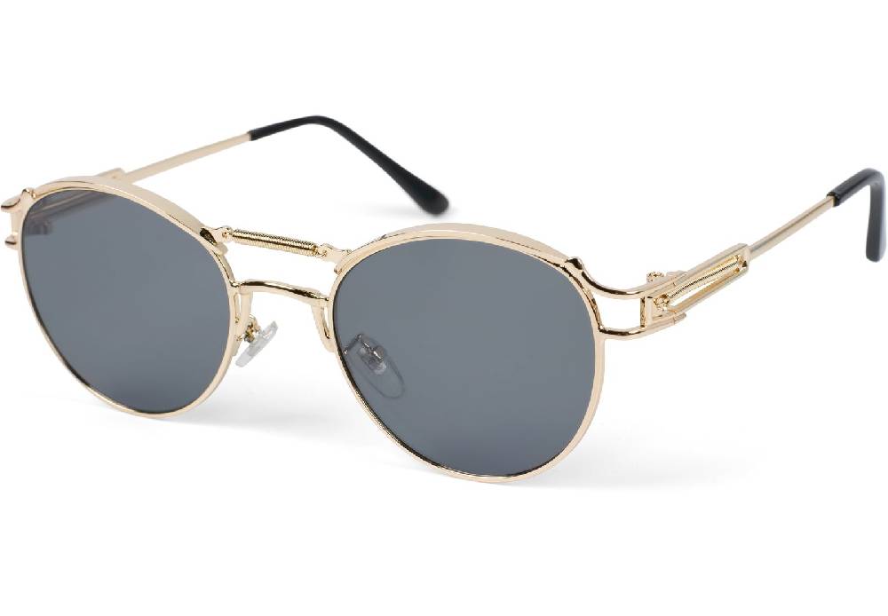 Stylebreaker Panto Sonnenbrille mit Federn