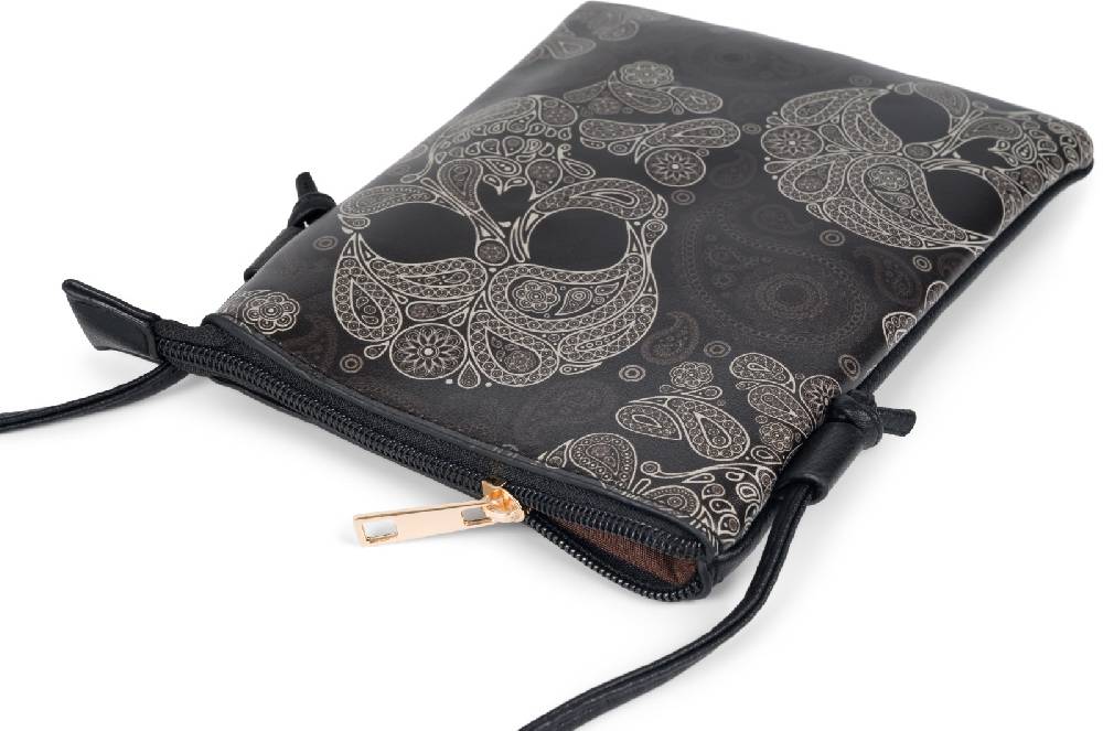 Stylebreaker Mini Umhängetasche Totenkopf Paisley Print Discount Store für neue Produkte