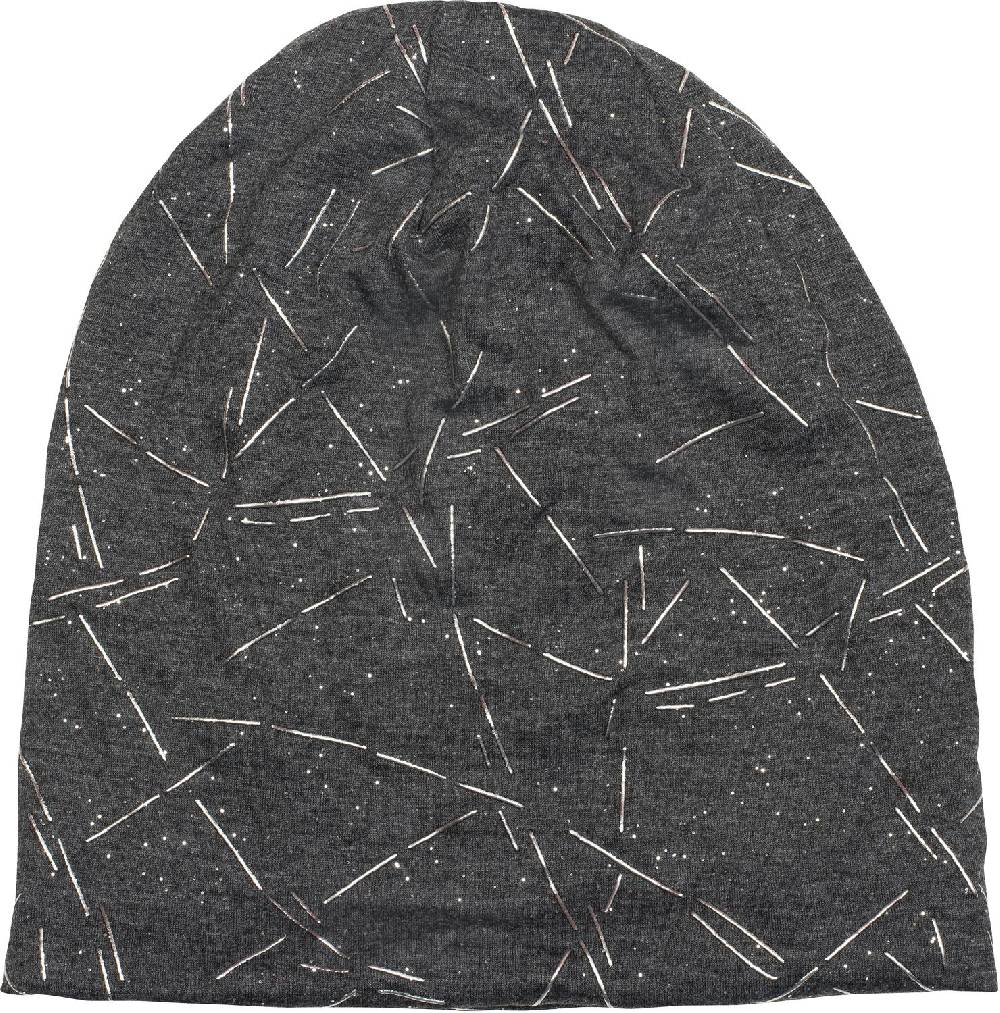 Stylebreaker Beanie Mütze mit Glitzer und Metallic Linien Riesige Rabatte