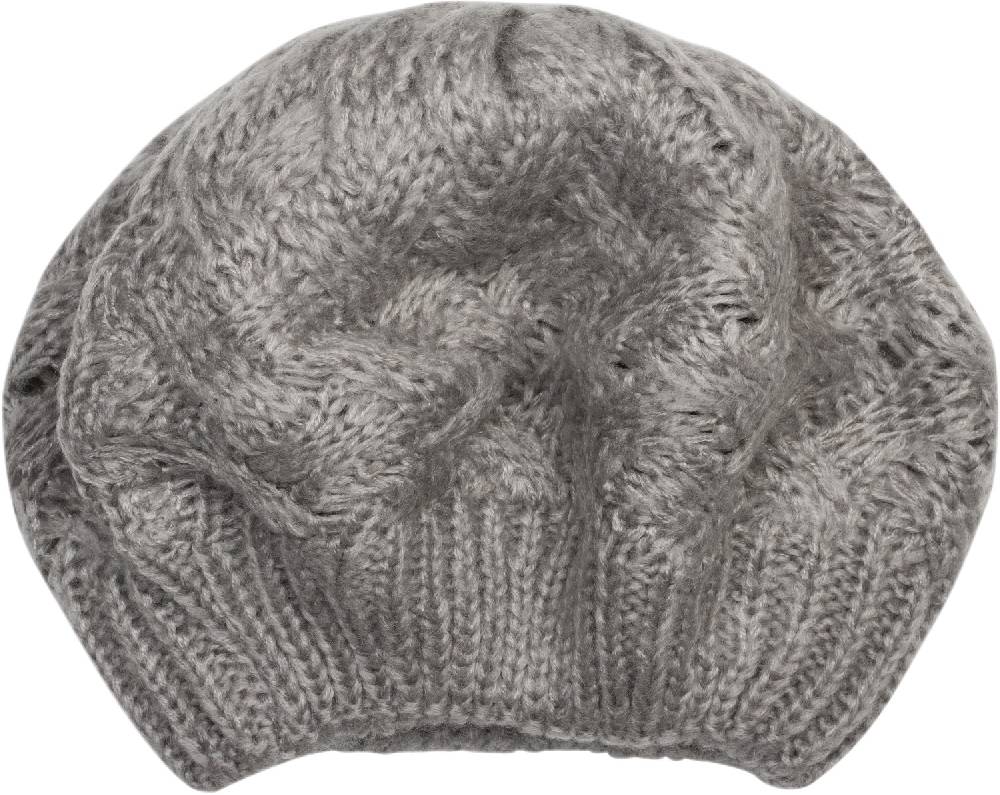 Stylebreaker Strick Baskenmütze mit Zopfstrick Muster Sonderangebot