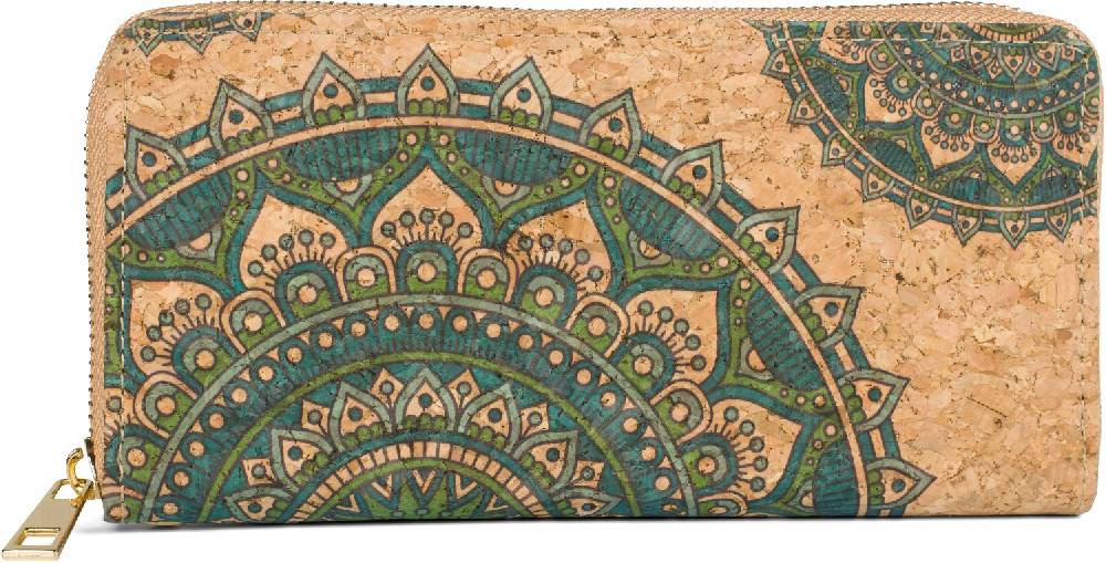 Stylebreaker Kork Geldbörse mit Ethno Mandala Muster Exklusivangebot