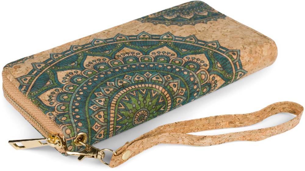 Stylebreaker Kork Geldbörse mit Ethno Mandala Muster Exklusivangebot