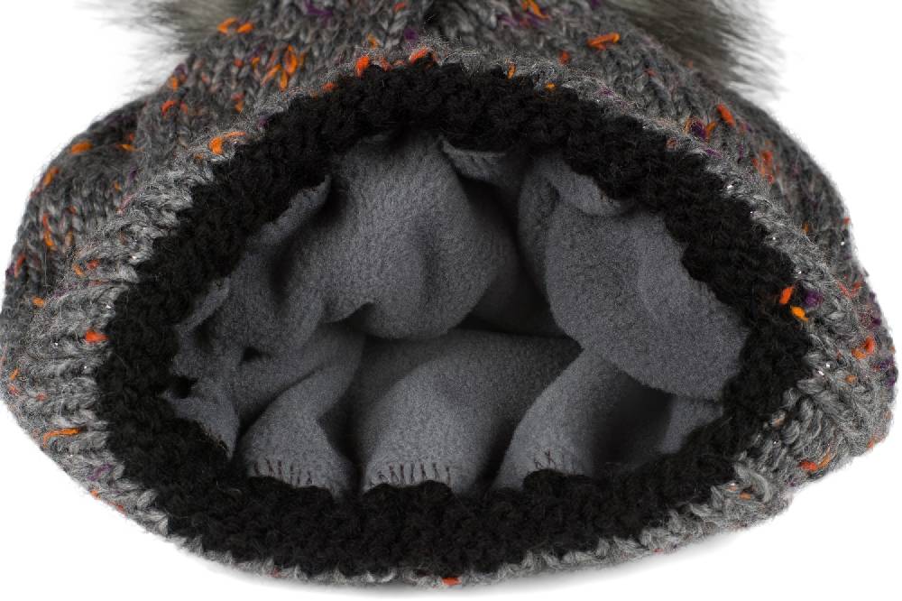 Stylebreaker Bunt gemusterte Bommelmütze mit Glitzerfaden Große Rabatte