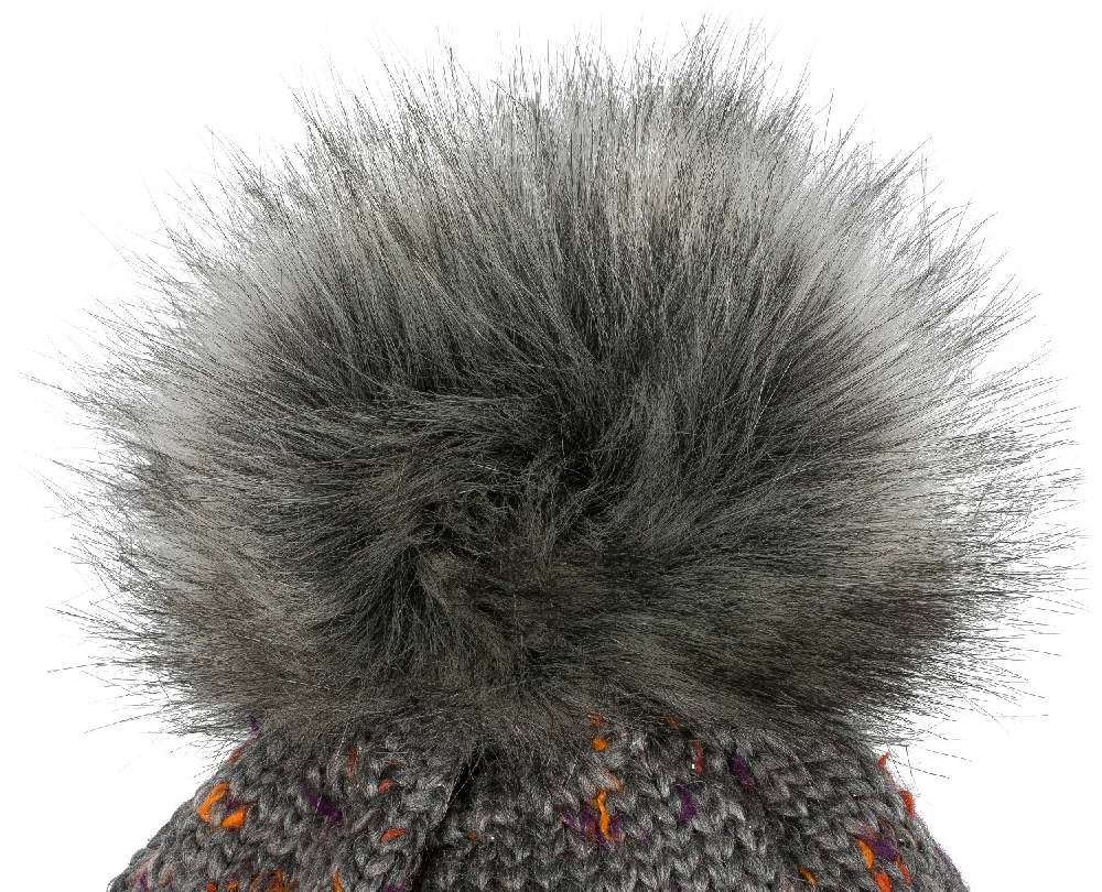 Stylebreaker Bunt gemusterte Bommelmütze mit Glitzerfaden Große Rabatte