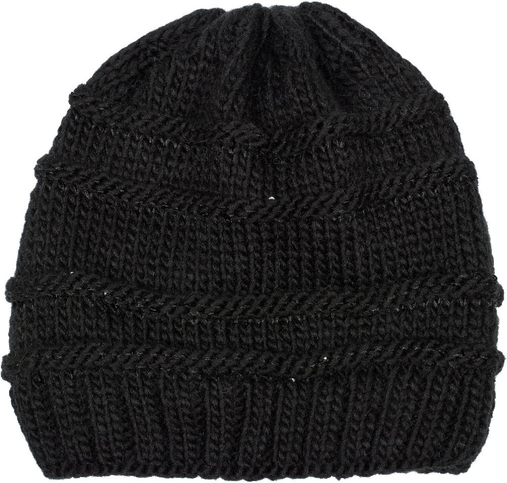 Stylebreaker Strickmütze mit Pailletten für Pferdeschwanz Neuheiten